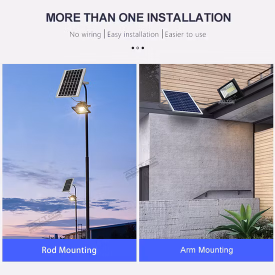고휘도 고성능 야외 방수 50W 100W 150W 200W 태양열 LED 높은 마스트 라이트