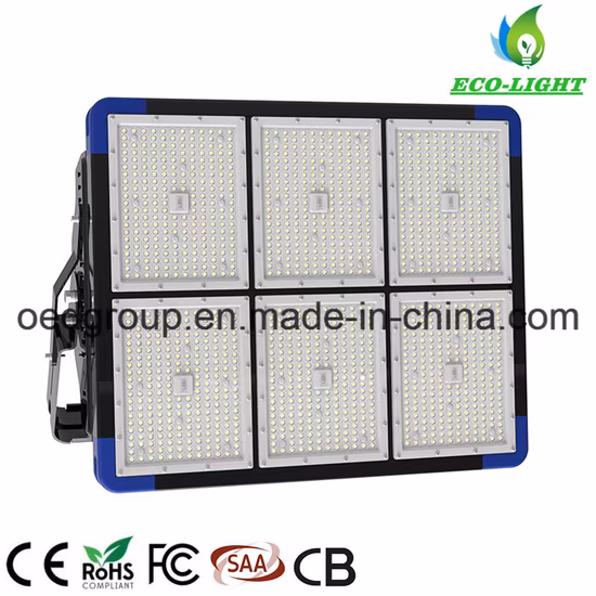 심천 공장 직접 IP66 내후성 높은 마스트 조명 1000W 1080W 1200W LED 경기장 홍수 조명